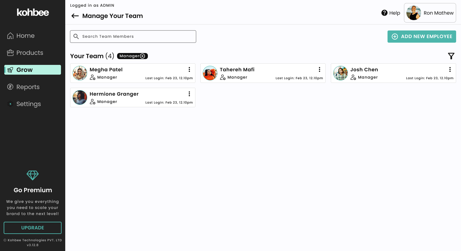 Dashboard — Filtered